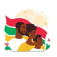 Juneteenth. Independence and emancipation day of black people vector