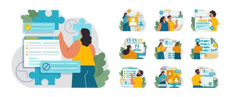 Tasking set. Setting and following schedule. Time optimization of office vector