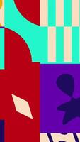 A colorful abstract pattern with various shapes and colors video