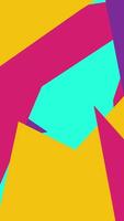 A colorful abstract background with a yellow, pink and blue triangle video