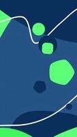 A blue and green abstract background with a white line video