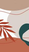 A colorful abstract illustration with a leaf and a snake video