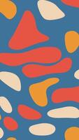 A colorful abstract pattern with orange, blue and red shapes video