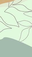 A drawing of a leaf on a green background video