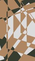 Abstract geometric pattern in brown, white and black video