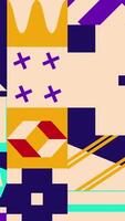 A colorful abstract pattern with a crown and a cross video
