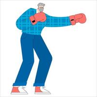 Older Businessman. Flat Illustration vector