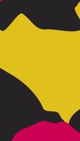 A black and yellow abstract background with pink and yellow shapes video