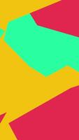 A colorful abstract background with a yellow, green and red triangle video