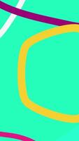A colorful abstract background with a yellow oval video