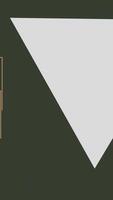 A triangle with a white border on a green background video