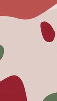 A red and green abstract background with a red and green dot video
