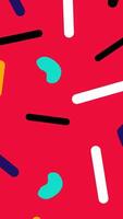 A colorful pattern with many different shapes on it video