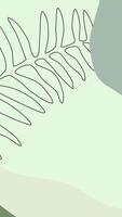 A fern leaf is shown in a green background video