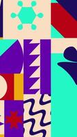 A colorful pattern with various shapes and colors video