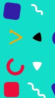 A colorful pattern with shapes and arrows video