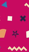 A colorful pattern with geometric shapes and stars video