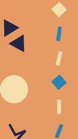 A pattern of geometric shapes on an orange background video