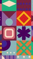 A colorful pattern with geometric shapes and shapes video