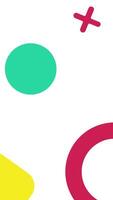 A colorful pattern of circles and squares on a white background video