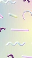 A colorful background with various shapes and lines video