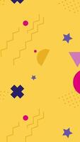 A yellow background with a pattern of geometric shapes video