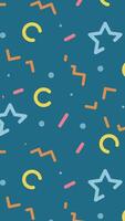 A colorful pattern with stars and c's on a blue background video