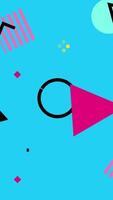 A colorful background with geometric shapes and shapes video