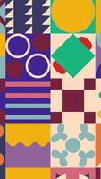 A colorful pattern with geometric shapes and circles video