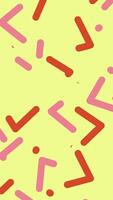 A pattern of pink and red shapes on a yellow background video