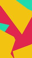 A colorful abstract background with a yellow, red and pink triangle video