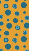 A pattern with blue circles on an orange background video