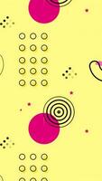 A yellow background with circles and circles video