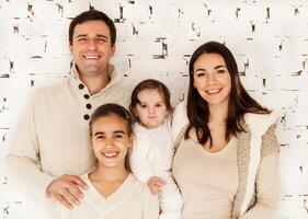 Portrait of a happy smiling family photo