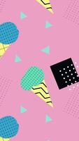 Retro ice cream cone pattern video