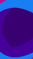 A purple and blue abstract background with a black oval video