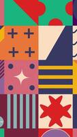 A colorful pattern with many different shapes and colors video