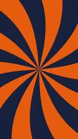 An orange and blue spiral pattern on a black background video