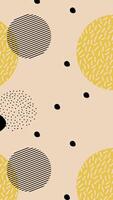 A pattern with black and yellow dots on a beige background video