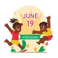 Juneteenth. Independence and emancipation day of black people vector