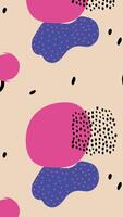 A pink and blue pattern with dots and dots video