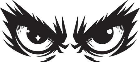Piercing Eyes Form the Silhouette vector