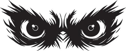 Silhouette Sculpted with Furious Glare vector
