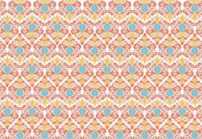 Vintage Ornamental Floral Motif with Flowery Swirls, Flourishes, and Leaf Patterns for Elegant Textile, Carpet, and Decorative Wallpaper Design vector