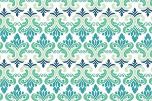 Abstract Floral and Geometric Seamless Pattern for Textiles and Fabrics Featuring Colourful Blossoms Paisley Motifs and Vintage Ornamentation vector