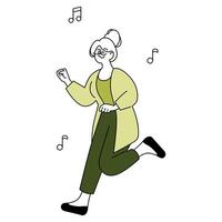 Older Businesswoman. Flat Illustration vector