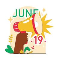 Juneteenth. Independence and emancipation day of black people vector