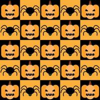 Bauhaus Halloween of abstract modern shapes with horror holiday characters. Geometric seamless pattern vector