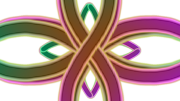a colorful cross with three different colors png