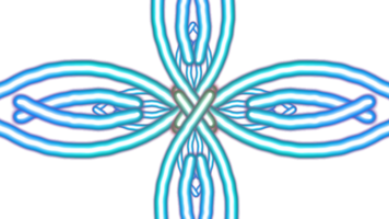 a blue cross with a white design on it png